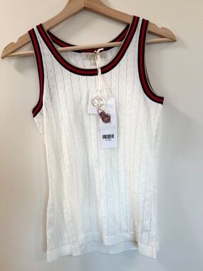 Etcetera White Ribbed Knit Tank Top – XS (NWT)